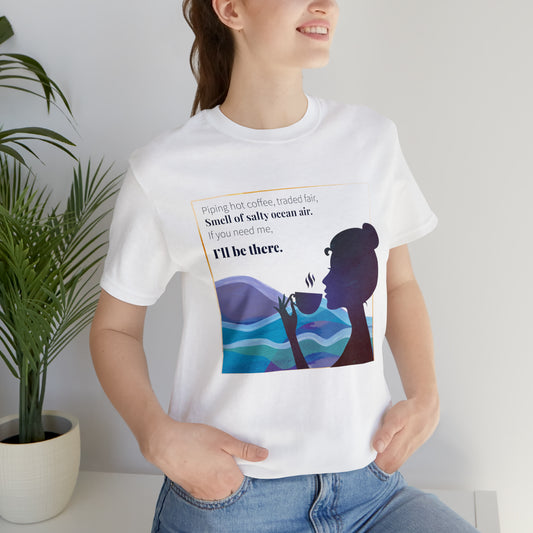 Coffee by the Ocean Unisex T-Shirt